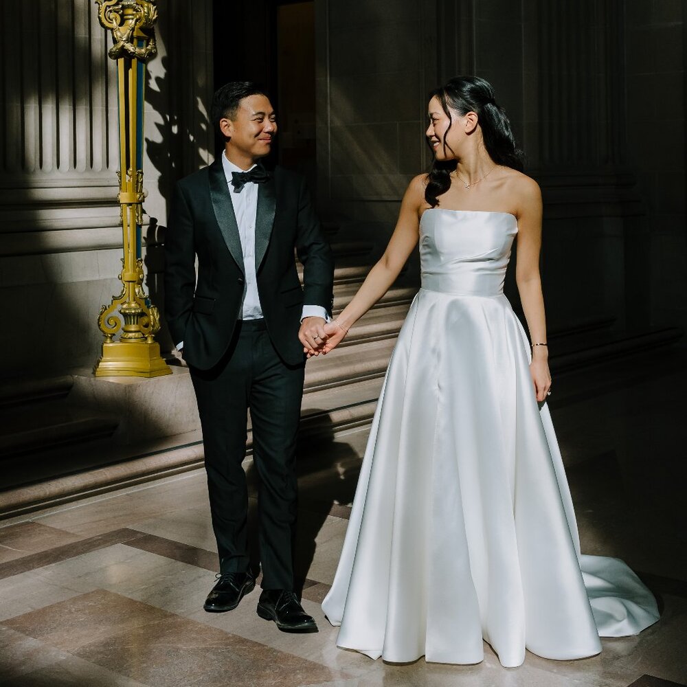 Wedding Dress (Chosen by KHYA Monte Dress, Size 2) A-Line Gown in Mikado Silk